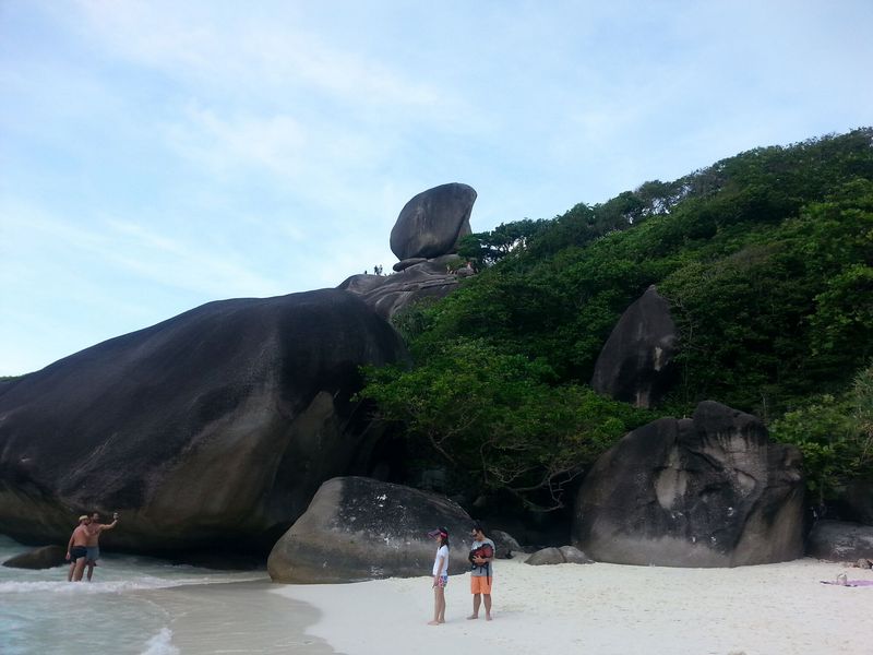 iew of sail rock from the beach similan islands