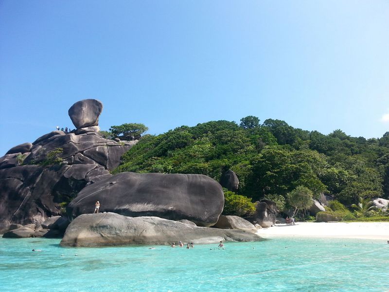 view of similan islands sail rock